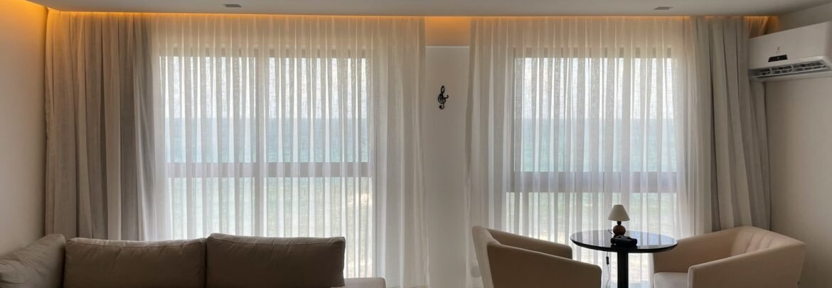 brown and white living room set