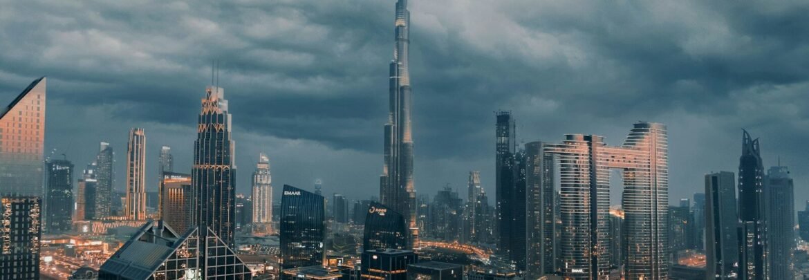 a city with tall buildings