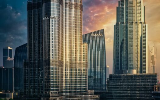 a large group of tall buildings in a city