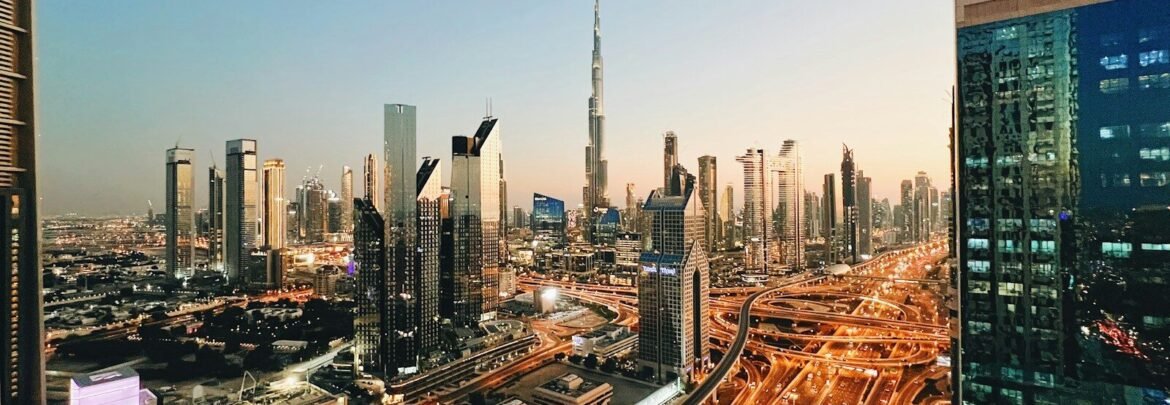 a large city with tall buildings